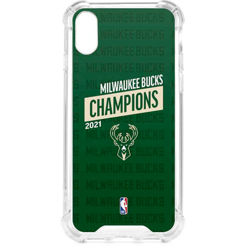 NBA Milwaukee Bucks 2021 Champions iPhone XS Clear Case