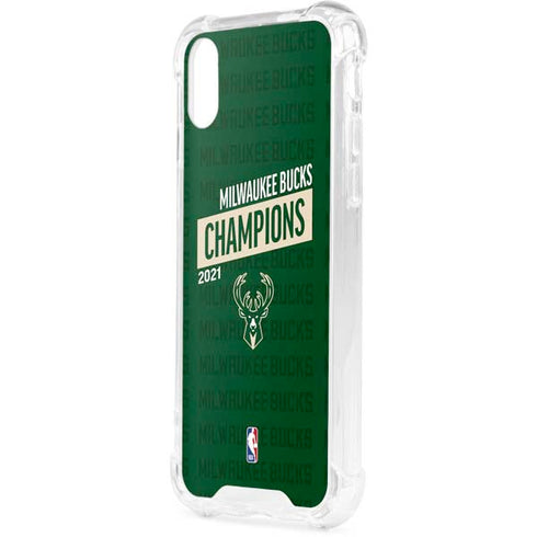 NBA Milwaukee Bucks 2021 Champions iPhone XS Clear Case