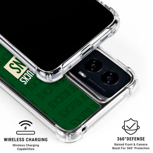 NBA Milwaukee Bucks 2021 Champions Moto G Power 5G (2024) Clear Case