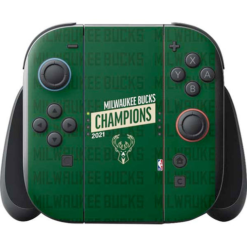 NBA Milwaukee Bucks 2021 Champions Nintendo Switch 2 (2025) with Joy-Con Skin