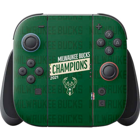NBA Milwaukee Bucks 2021 Champions Nintendo Switch 2 (2025) Joy-Con Controller Skin