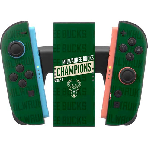 NBA Milwaukee Bucks 2021 Champions Nintendo Switch 2 (2025) Joy-Con Controller Skin