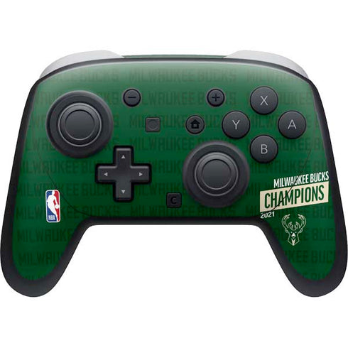 NBA Milwaukee Bucks 2021 Champions Nintendo Switch 2 (2025) Pro Controller Skin