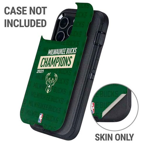 NBA Milwaukee Bucks 2021 Champions Otterbox Defender iPhone Skin