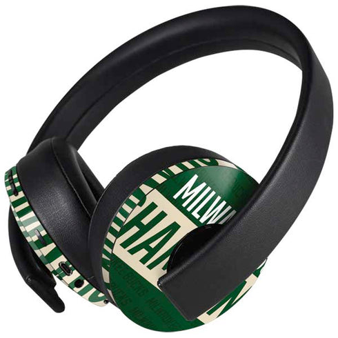 NBA Milwaukee Bucks 2021 Champions PlayStation 4 Gold Wireless Headset Skin