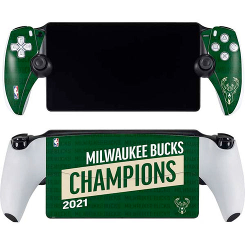 NBA Milwaukee Bucks 2021 Champions PlayStation Portal Remote Player Skin