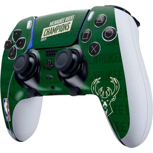 NBA Milwaukee Bucks 2021 Champions PS5 DualSense Edge Pro Controller Skin