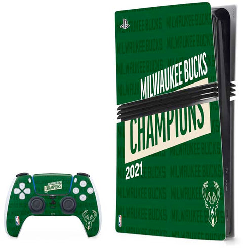 NBA Milwaukee Bucks 2021 Champions PS5 Pro Bundle Skin