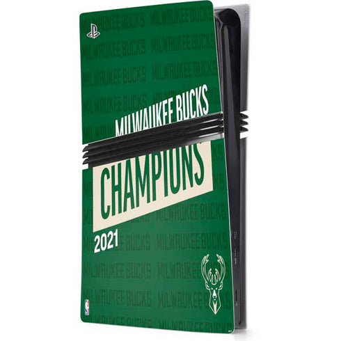 NBA Milwaukee Bucks 2021 Champions PS5 Pro Console Skin