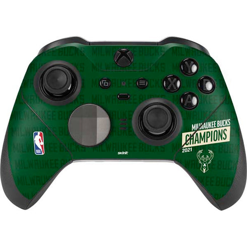 NBA Milwaukee Bucks 2021 Champions Xbox Elite Wireless Controller Series 2 Skin