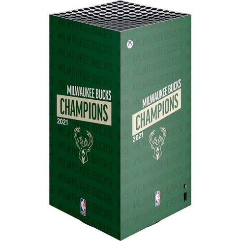 NBA Milwaukee Bucks 2021 Champions XBox Series X Digital Edition Console Skin