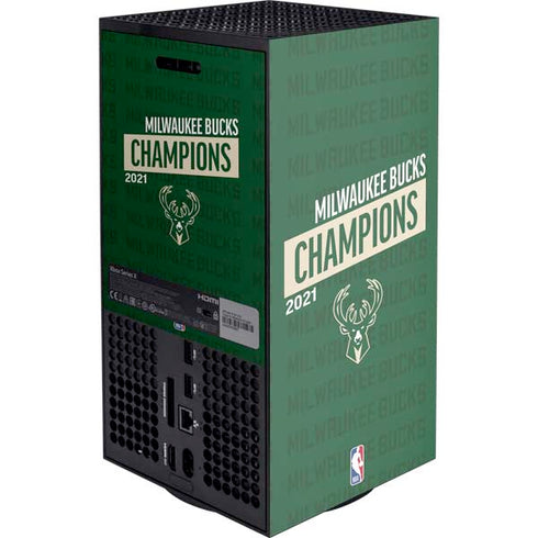 NBA Milwaukee Bucks 2021 Champions XBox Series X Digital Edition Console Skin