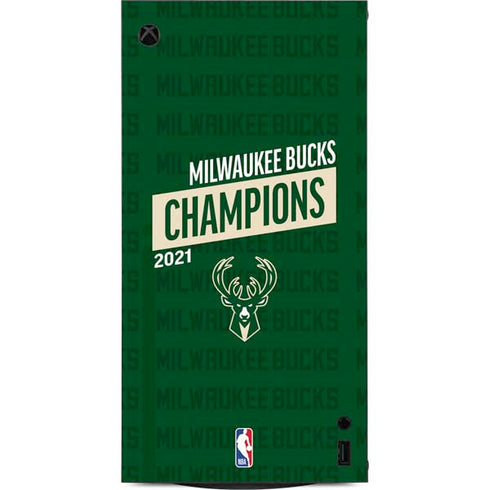 NBA Milwaukee Bucks 2021 Champions XBox Series X Digital Edition Console Skin