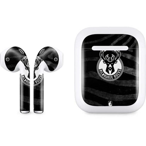NBA Milwaukee Bucks Animal Print Black Apple AirPods Skin