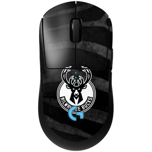 NBA Milwaukee Bucks Animal Print Black G Pro Wireless Gaming Mouse Skin