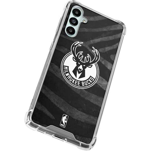 NBA Milwaukee Bucks Animal Print Black Gabb Phone 4 Clear Case