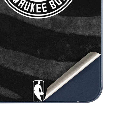 NBA Milwaukee Bucks Animal Print Black Galaxy A35 5G Skin