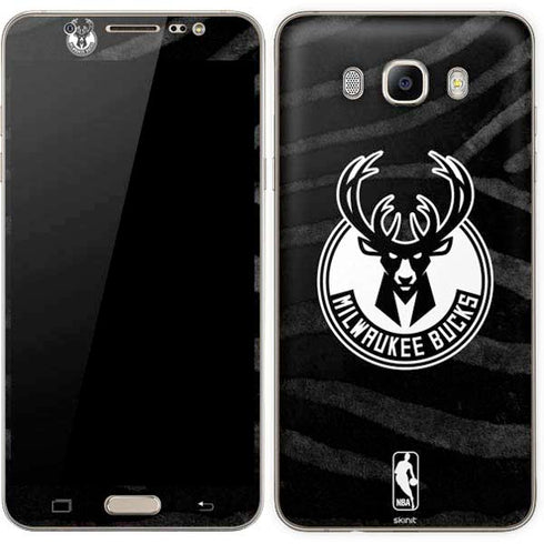 NBA Milwaukee Bucks Animal Print Black Galaxy J7 Skin