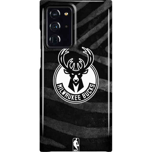 NBA Milwaukee Bucks Animal Print Black Galaxy Cases