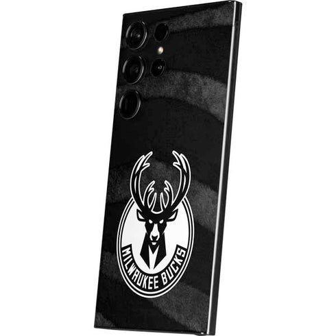 NBA Milwaukee Bucks Animal Print Black Galaxy S24 Ultra Skin