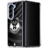 NBA Milwaukee Bucks Animal Print Black Galaxy Z Fold5 5G Clear Case