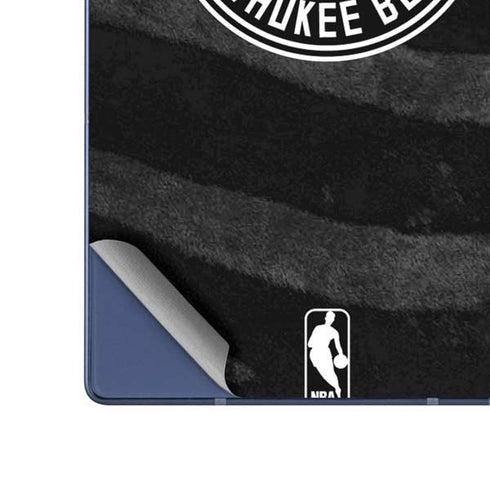 NBA Milwaukee Bucks Animal Print Black Galaxy Z Fold6 Skin