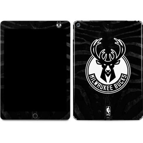 NBA Milwaukee Bucks Animal Print Black iPad Skins