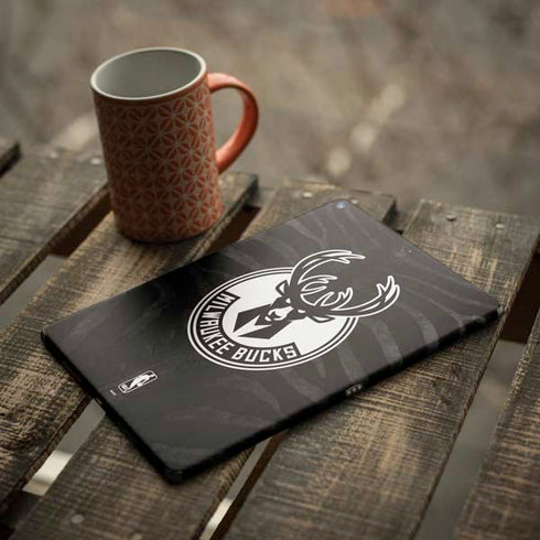 NBA Milwaukee Bucks Animal Print Black iPad Skins