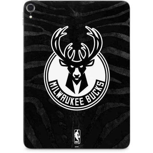 NBA Milwaukee Bucks Animal Print Black Apple iPad Pro Skin