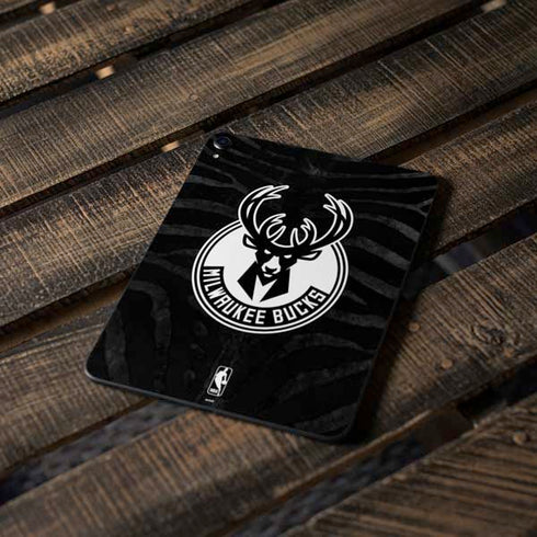 NBA Milwaukee Bucks Animal Print Black Apple iPad Pro Skin