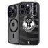 NBA Milwaukee Bucks Animal Print Black iPhone 14 Pro Max Kickstand Case