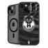 NBA Milwaukee Bucks Animal Print Black iPhone 15 Kickstand Case