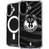 NBA Milwaukee Bucks Animal Print Black iPhone 16 MagSafe Case