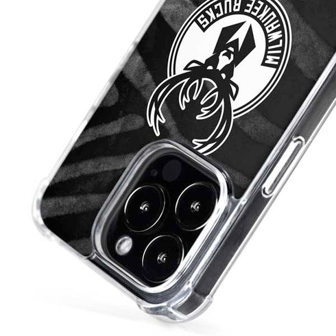 NBA Milwaukee Bucks Animal Print Black iPhone 16 Pro Max MagSafe Case