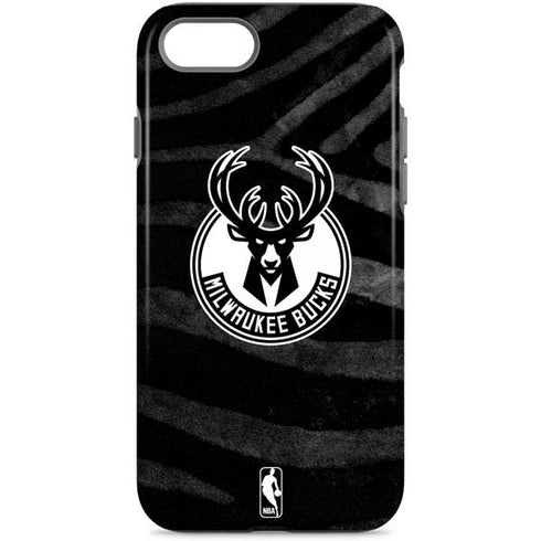 NBA Milwaukee Bucks Animal Print Black iPhone Cases