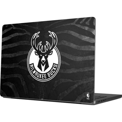 NBA Milwaukee Bucks Animal Print Black Apple MacBook Pro 14-inch Skin