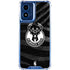 NBA Milwaukee Bucks Animal Print Black Moto G 5G (2024) Clear Case