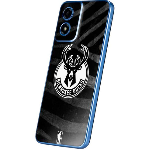 NBA Milwaukee Bucks Animal Print Black Moto G Play 4G (2024) Skin