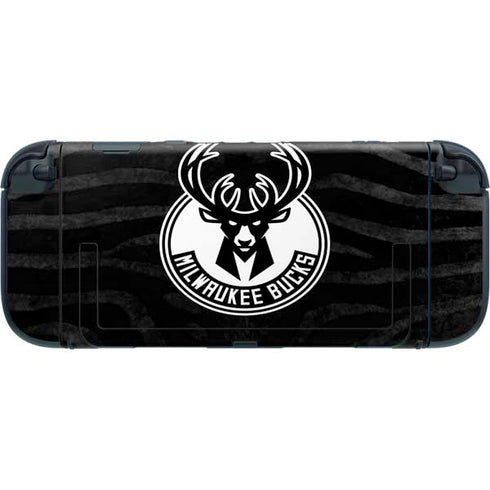 NBA Milwaukee Bucks Animal Print Black Nintendo Switch 2 (2025) with Joy-Con Skin