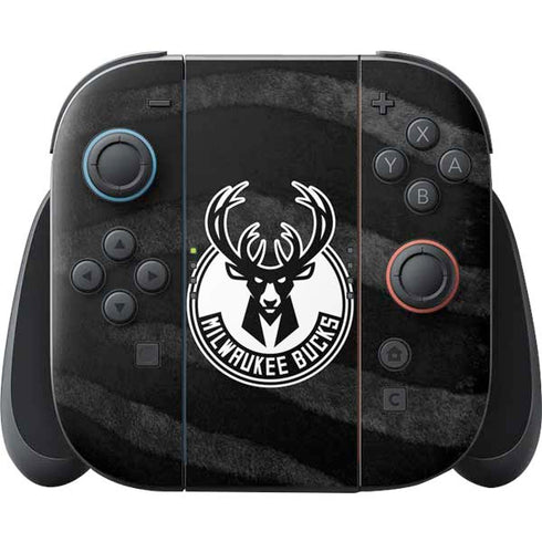 NBA Milwaukee Bucks Animal Print Black Nintendo Skins