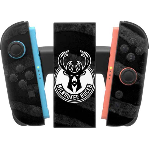 NBA Milwaukee Bucks Animal Print Black Nintendo Switch 2 (2025) Joy-Con Controller Skin