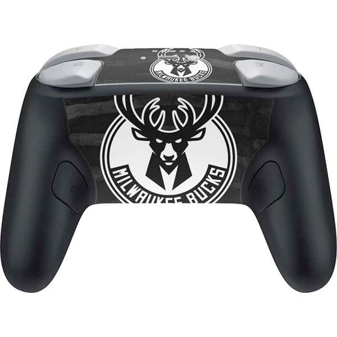 NBA Milwaukee Bucks Animal Print Black Nintendo Switch 2 (2025) Pro Controller Skin