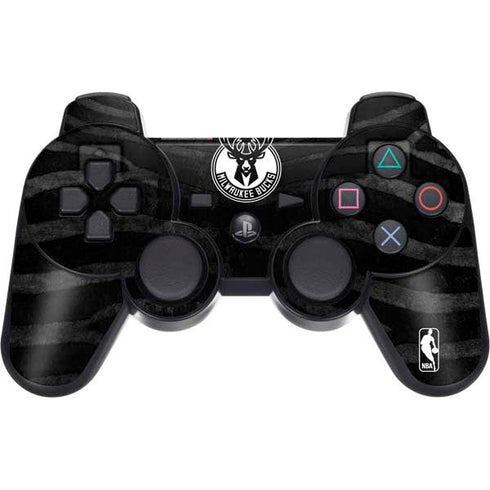 NBA Milwaukee Bucks Animal Print Black PS3 Dual Shock wireless controller Skin