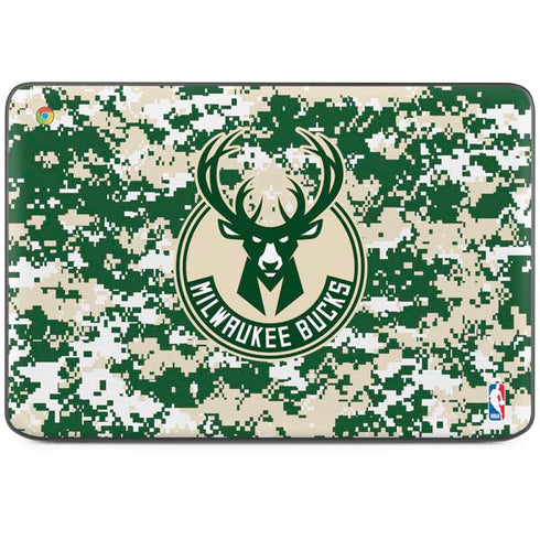 NBA Milwaukee Bucks Camo Digi HP Chromebook Skin