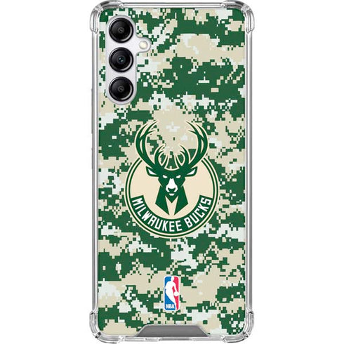 NBA Milwaukee Bucks Camo Digi Gabb Phone 4 Clear Case