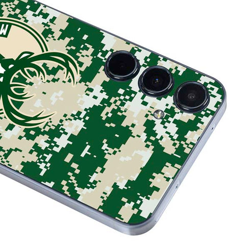 NBA Milwaukee Bucks Camo Digi Galaxy A36 5G Skin
