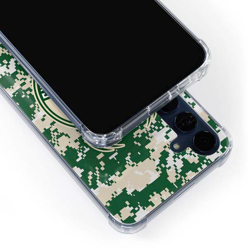 NBA Milwaukee Bucks Camo Digi Galaxy A55 5G Clear Case