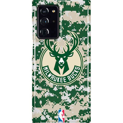 NBA Milwaukee Bucks Camo Digi Galaxy Cases