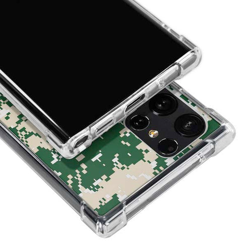 NBA Milwaukee Bucks Camo Digi Galaxy S23 Ultra Clear Case