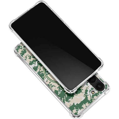 NBA Milwaukee Bucks Camo Digi Galaxy S24 FE Clear Case